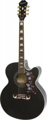 EPIPHONE EJ-200CE BLACK GLD HDWE (W/SHADOW PREAMP)