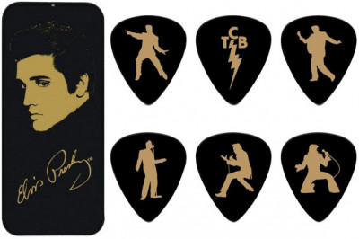 DUNLOP EPPT04 Elvis Portrait Collection Pick Tin набор медиаторов в жестяном футляре, 6 шт