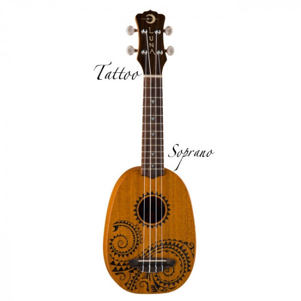 LUNA UKE TATTOO укулеле-сопрано с чехлом