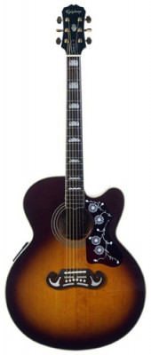 EPIPHONE EJ-200CE VINT. SUNBURST GLD HDWE W/SHADOW PREAMP электроакустика