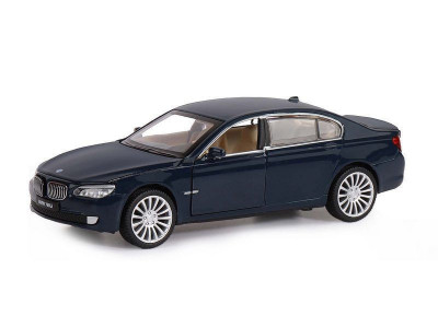 Машина "АВТОПАНОРАМА" BMW 760LI, синий, 1/34, свет, звук, инерция, в/к 17,5*13,5*9 см