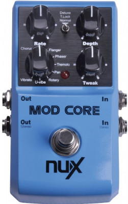 NUX MOD CORE DELUXE педаль эффектов Chorus, flanger, phaser, tremolo, rotary, pan, u-vibe and vibrato