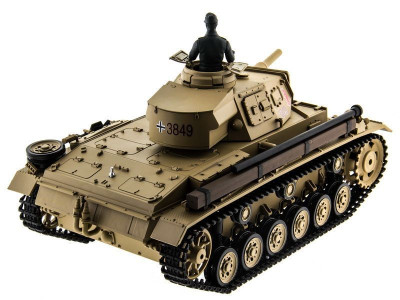 Р/У танк Heng Long 1/16 Panzerkampfwagen III (Германия) 2.4G RTR PRO песочный