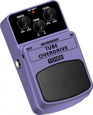 Педаль овердрайв BEHRINGER TO100 TUBE OVERDRIV для электрогитары