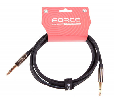 Аудио кабель FORCE FLC-02/2 JACK1/4" stereo-JACK1/4" stereo, 2 м