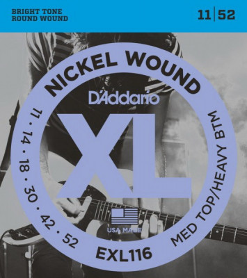 D'ADDARIO EXL116 Medium Top / Heavy Bottom 11-52 струны для электрогитары