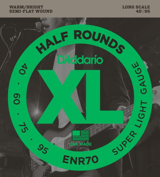 D'ADDARIO ENR70 Super Light 40-95-струны для 4-струнной бас-гитары