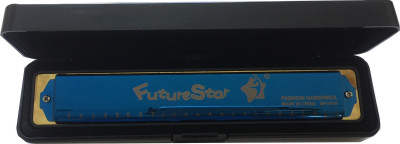 Губная гармошка Future Star QF-2418 BL "C" в футляре