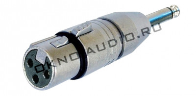 Адаптер переходник Neutrik NA2FP 3-контактный XLR - 1/4 TS