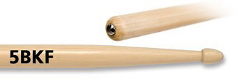 Барабанные палочки 5B с стальным стержнем внутри VIC FIRTH 5BKF