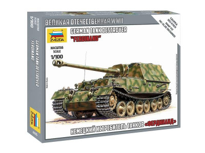 Сборная модель ZVEZDA Немецкая САУ "Фердининд", 1/100
