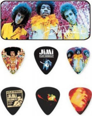 DUNLOP JН-PT01М Are You Experienced? Pick Tin набор медиаторов в жестяной коробке, средние, 12 шт