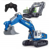 Радиоуправляемый экскаватор HUI NA TOYS, синий 2.4G 9CH 1/18 RTR