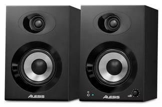 ALESIS ELEVATE 4 активные мониторы 50Вт(пара), 4' низкочастотный динамик, 1' tweeter, аудио, сетевой и комутационный кабели в ко