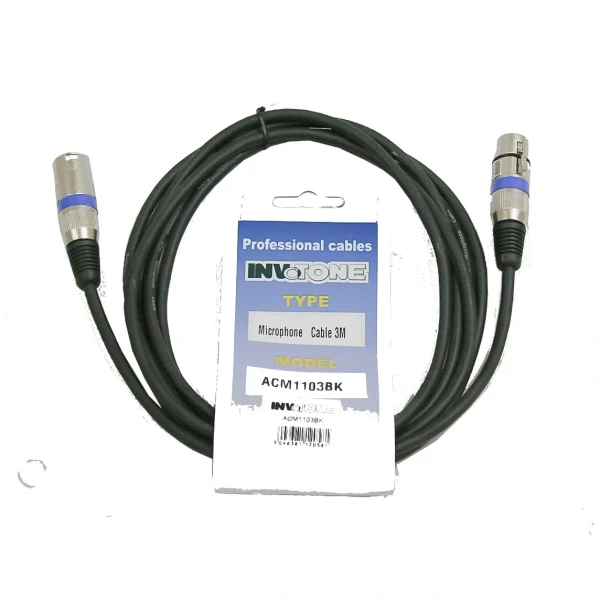 Invotone ACM1103/BK микрофонный кабель XLR мама-XLR папа 3 м