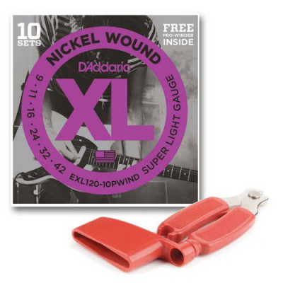 D'ADDARIO EXL120-10PWIND промокомплект струн для электрогитары