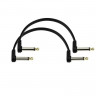 PLANET WAVES PW-FPRR-206OS набор из 2 патч-кабелей Offset Jack-Jack 0,15 м