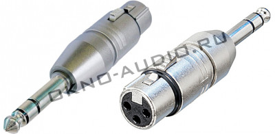 Адаптер переходник Neutrik NA3FP 3-контактный XLR - 1/4 TRS