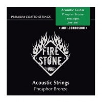 FIRE&STONE Acoustic Guitar 80/20 Bronze 12-string Extra Light 10-50 Coated струны для 12-стр. гитары