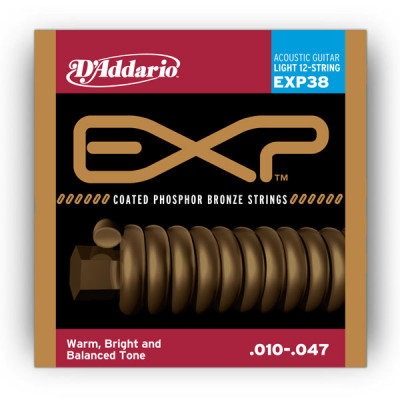 D'Addario EXP38 Набор 12 струн для акустической гитары