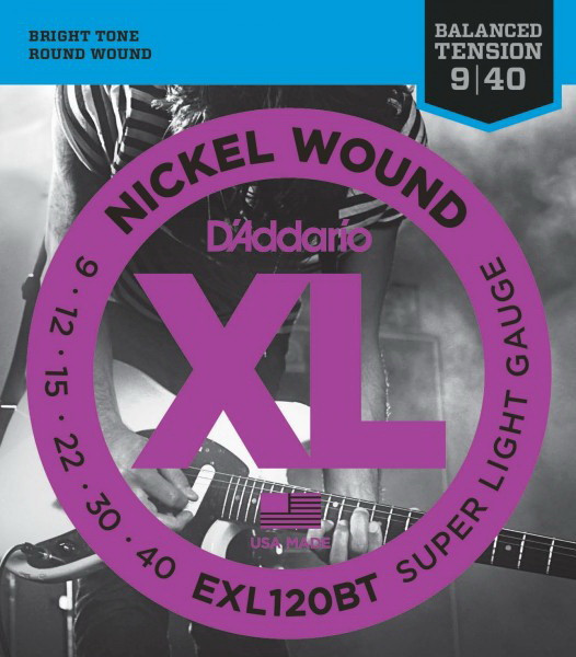 D'ADDARIO EXL120BT Super Light 9-40 струны для электрогитары