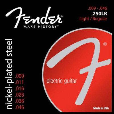 FENDER STRINGS NEW SUPER 250LR NPS BALL END 9-46, струны для электрогитары, стальные с никелевым покрытием