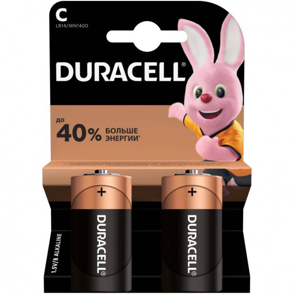 Батарейка тип C DURACELL LR14 2BL 2 шт