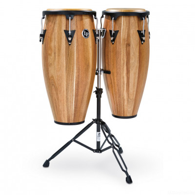 LATIN PERCUSSION LPA646B-AW Aspire Wood Congas Set w/Basket Stands Natural комплект конга 28"Х10" & 11", 2 стойки