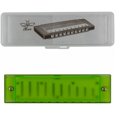 Губная гармошка диатоническая BEE DF10A-3 GREEN