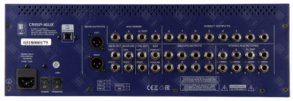 EUROSOUND CRISP-16UX аналоговый микшерный пульт