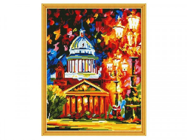 Алмазная мозаика с нанесенной рамкой 40х50 АФРЕМОВ. ИСААКИЕВСКИЙ СОБОР (25 цветов)