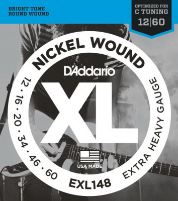 D'ADDARIO EXL148 Extra Heavy 12-60 пониженный строй струны для электрогитары