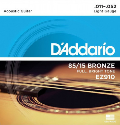 D'ADDARIO EZ910 Light 11-52 струны для акустической гитары