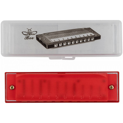 Губная гармошка диатоническая BEE DF10A-3 RED