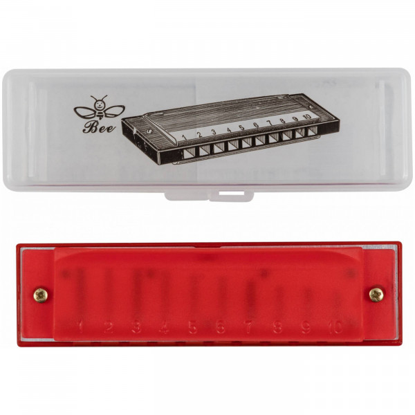 Губная гармошка диатоническая BEE DF10A-3 RED