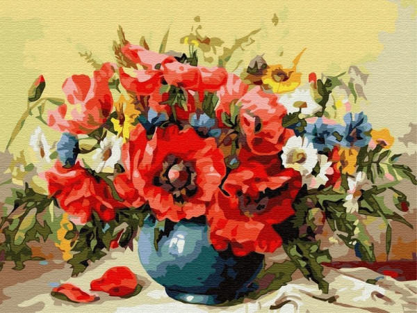 Картина по номерам 40х50 Маковая фантазия (27 цветов)