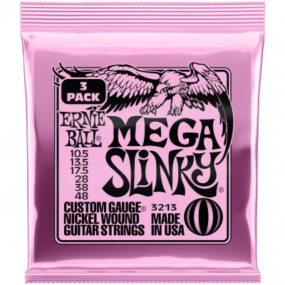 Струны для электрогитары ERNIE BALL 3213 Nickel Slinky Mega 3 Pack 10.5-48