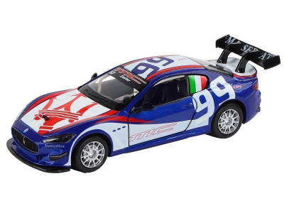 Машина "АВТОПАНОРАМА" Maserati Gran Turismo MC GT4, синий, 1/32, свет, звук, в/к 17,5*13,5*9 см