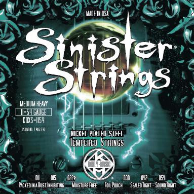 KERLY KQXS-1154 SINISTER STRINGS - NICKEL PLATED STEEL .011-.054 струны для электрогитары