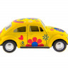 Машина Kinsmart 1967 Volkswagen Classical Beetle with printing инерция (1/12шт.) 1:32 б/к