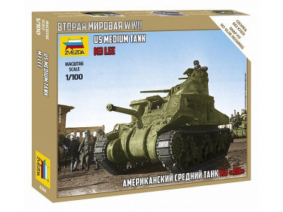 Сборная модель ZVEZDA Американский средний танк "Ли" М3, 1/100