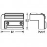 ADAM HALL 4013 - Угол для колонок 83х56 мм пластиковый наращиваемый