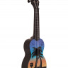 Укулеле-сопрано KALA KA-SU-SUNSET цвет - черный , рисунок - Sunset