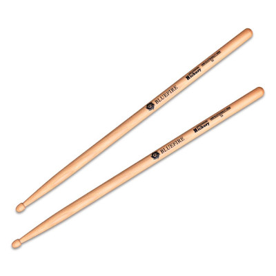Барабанные палочки HUN Blue Fire series Natural Hickory орех, деревянный наконечник