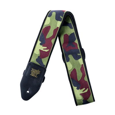 Ernie Ball 4105 Traditional Camo Jacquard гитарный ремень полипропилен кожаные нашивки