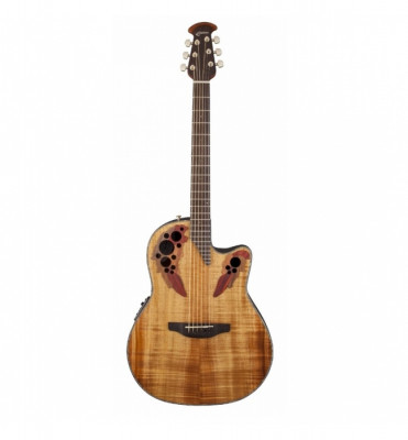 OVATION CE44P-FKOA Celebrity Elite Plus Mid Cutaway Natural Figured Koa электроакустическая гитара