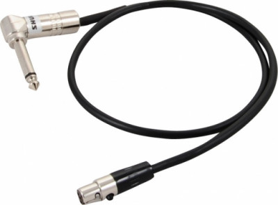 Shure WA304 инструментальный кабель ( угловой 1/4' JACK-TQG) для поясных передатчиков радиосистем Shure