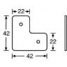 ADAM HALL 40406 - скоба угловая L-образная 42х42 мм