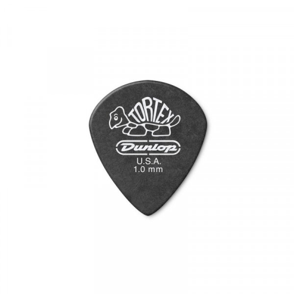 DUNLOP 482P1.0 Tortex® Pitch Black Jazz III упаковка черных медиаторов 1.0мм, (12шт.)