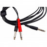 Кабель распаянный Jack 6, 3мм стерео 2xJack 6.3 мм STANDS & CABLES YC-009-3